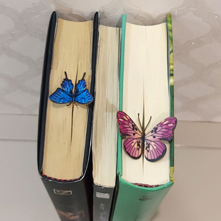 نشانگر کتاب باروچین مدل پروانه ها کد bk-19 بسته 2 عددی