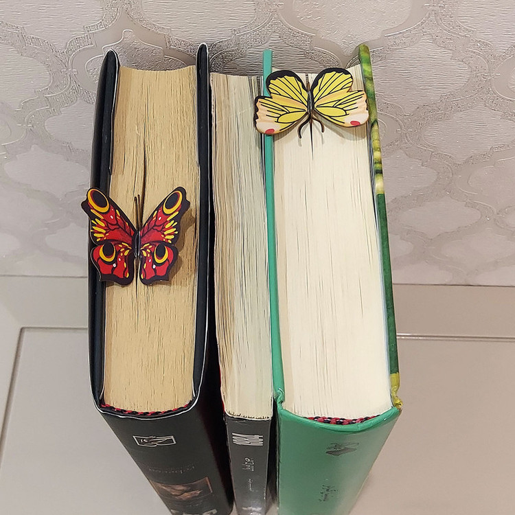نشانگر کتاب باروچین مدل پروانه ها کد bk-18 بسته 2 عددی