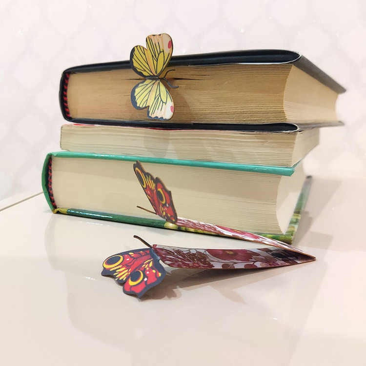 نشانگر کتاب باروچین مدل پروانه ها کد bk-18 بسته 2 عددی