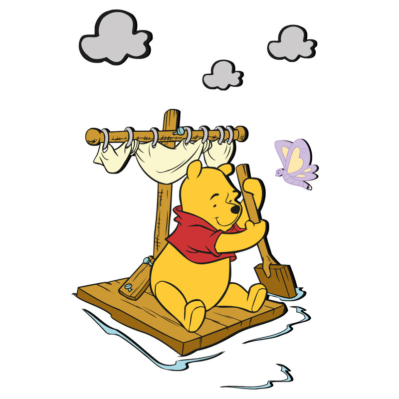استیکر چوبی باروچین طرح Pooh